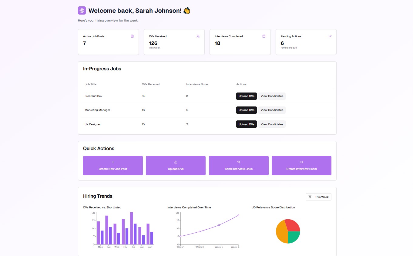 TejasHire platform interface